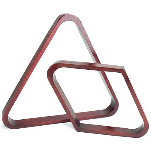 Felson Billiard Supplies Mahogany Stain Triangle and Diamond Billiard Ball Racks