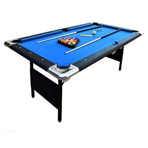 Hathaway Fairmont Portable 6-Ft Pool Table for Families with Easy Folding for Storage, Includes Balls, Cues, Chalk
