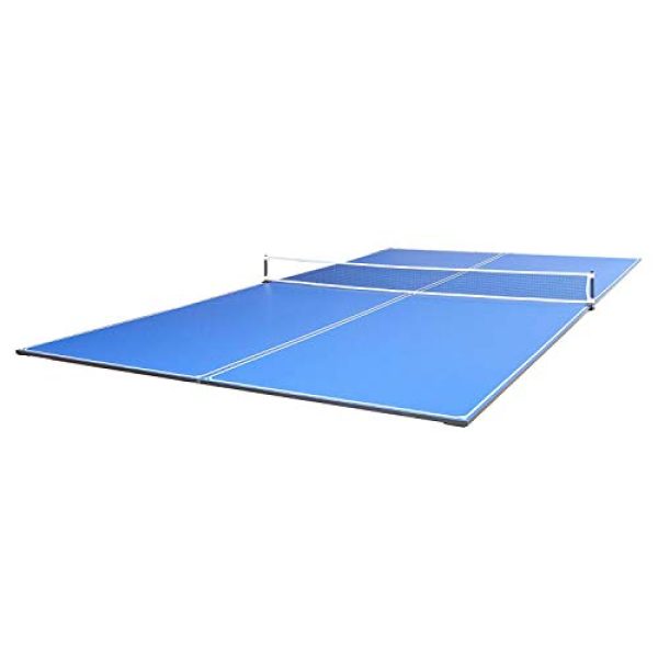 JOOLA Tetra - 4 Piece Ping Pong Table Top for Pool Table - Includes Ping Pong Net Set - Full Size Table Tennis Conversion Top for Billiard Tables - Easy Assembly & Compact Storage - Incl. Foam Backing