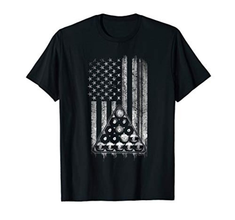 Pool Player T-Shirt American Flag