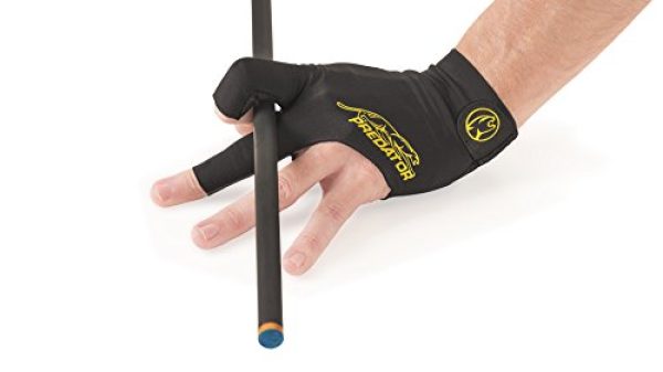 Predator Second Skin Billiard Glove Black and Yellow: Fits Left Bridge Hand (Large/X-Large)